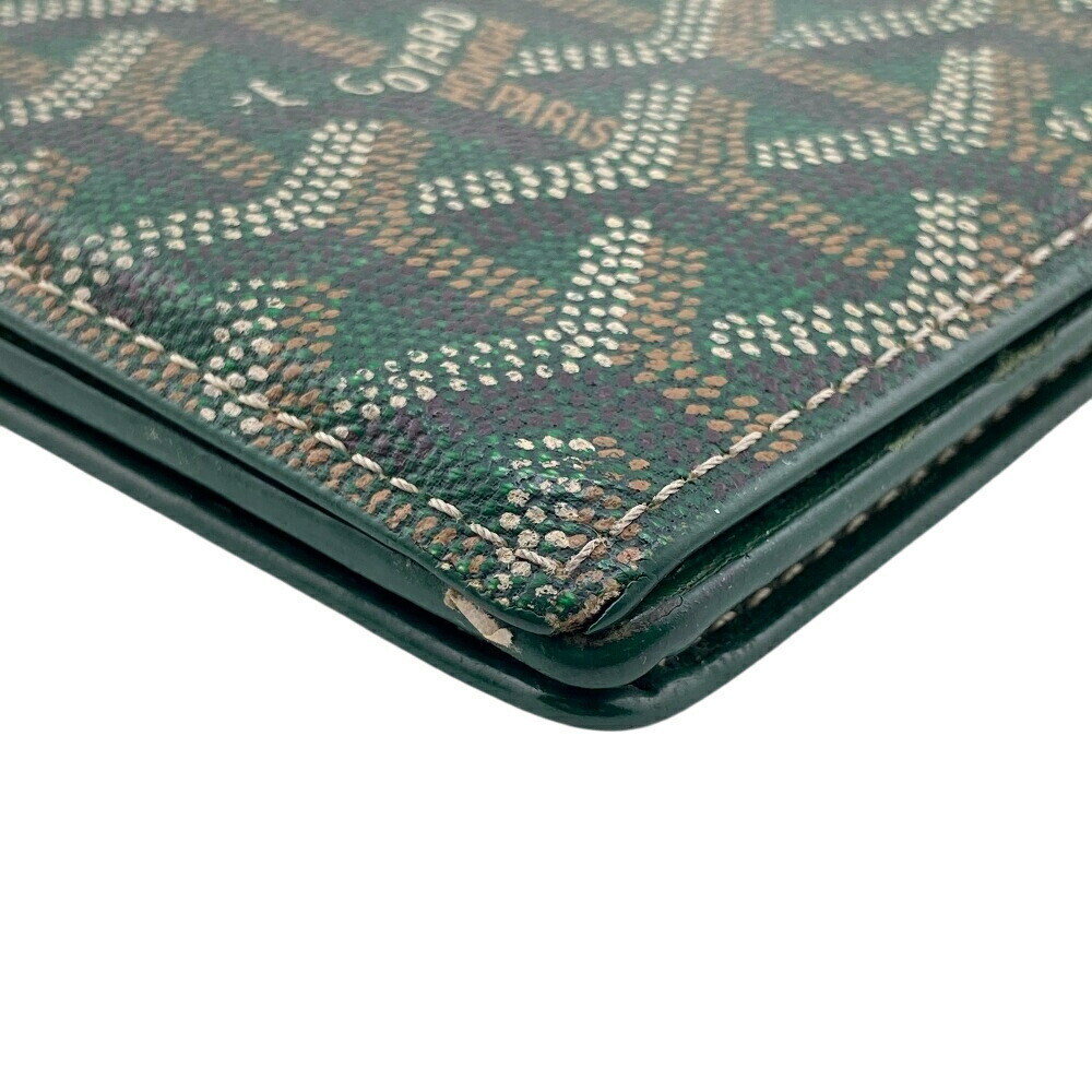 GOYARD Grenelle Herringbone Long Wallet Card Slots Coin Green - Picture 6 of 8